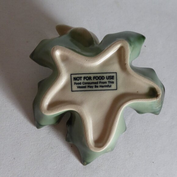 NEW CREATIVE CO-OP RUSTIC BIRD ON MAPLE LEAF CERAMIC TRINKET CANDY DISH - Picture 7 of 9